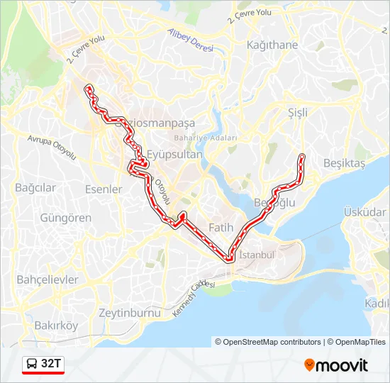 32T Bus Line Map