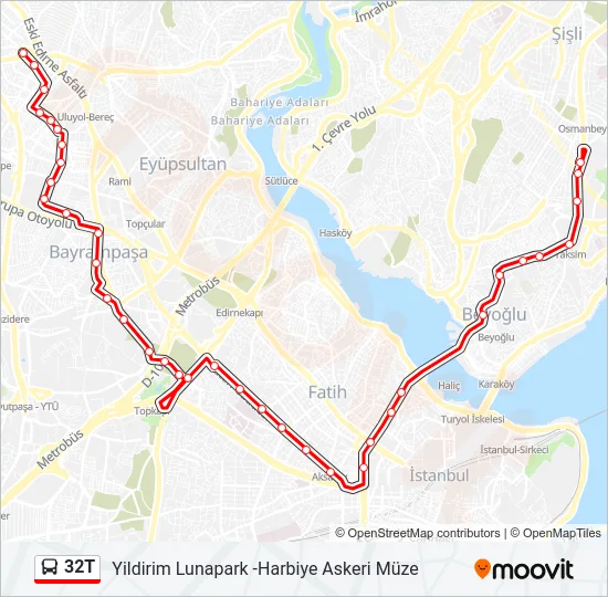 32T Bus Line Map