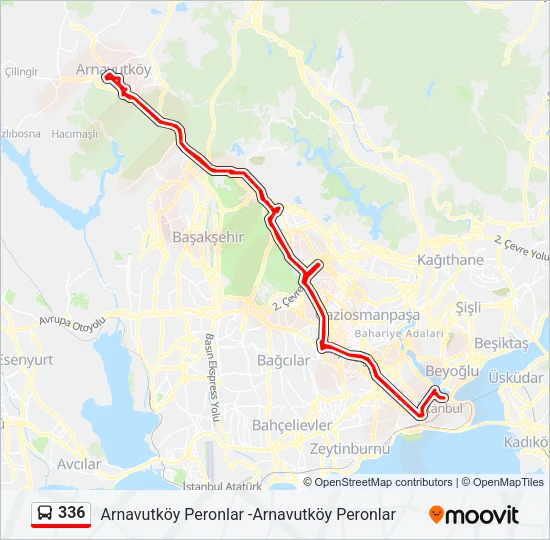 336 Bus Line Map