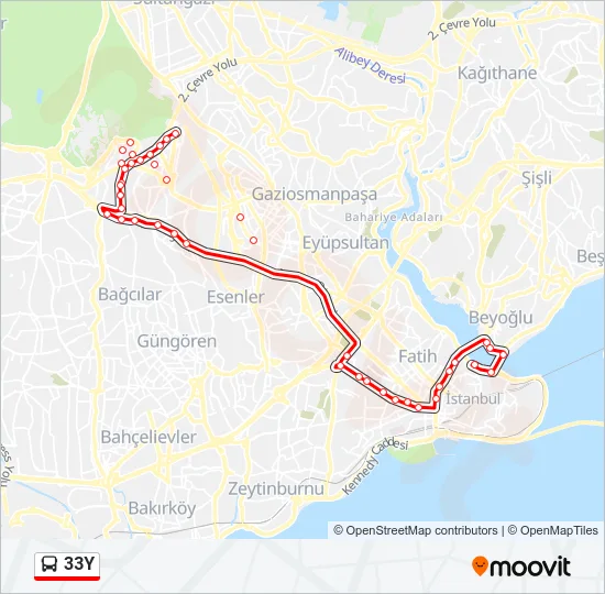 33Y Bus Line Map