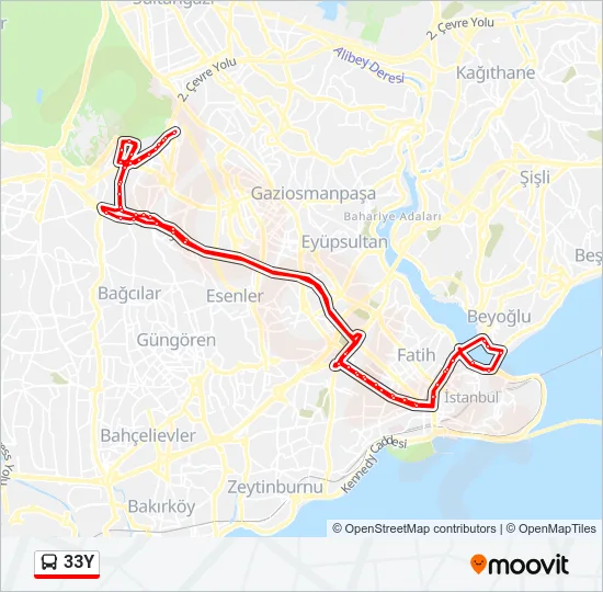 33Y Bus Line Map