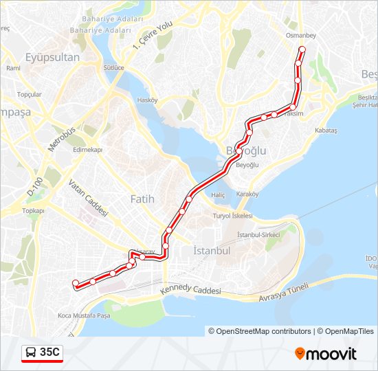 35C Bus Line Map