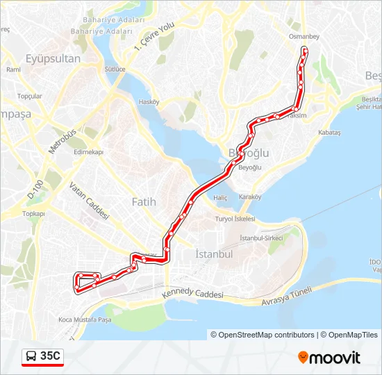 35C Bus Line Map