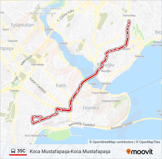 35C bus Line Map