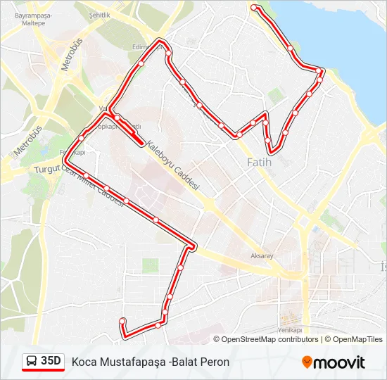 35D Bus Line Map