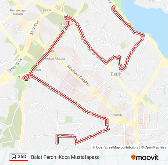 35D Bus Line Map