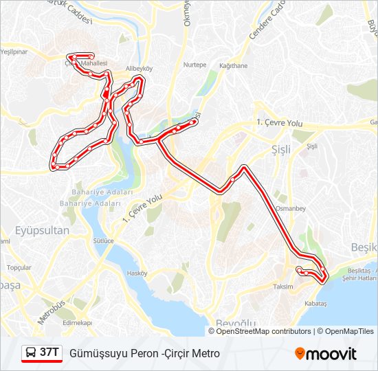 37T bus Line Map