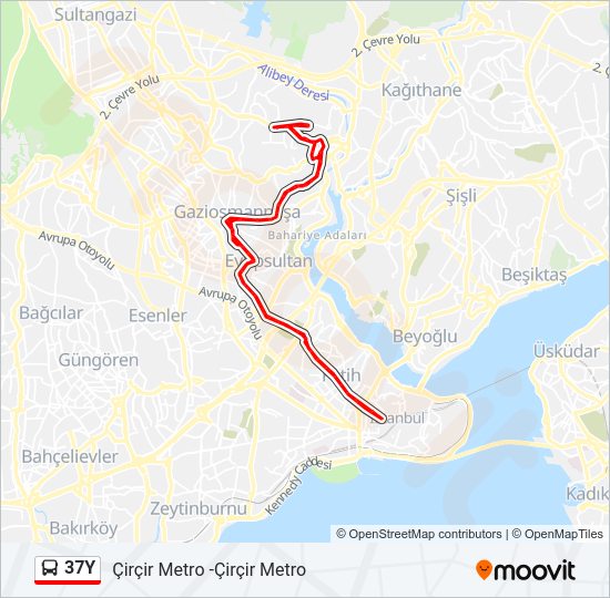 37Y bus Line Map