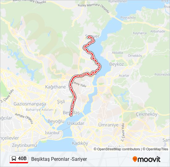 40B bus Line Map