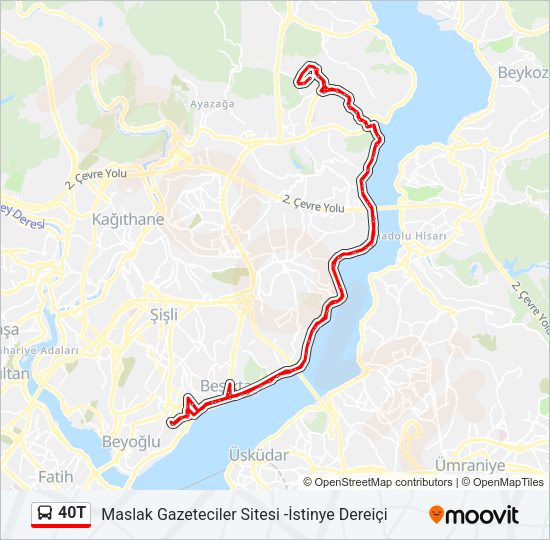 40T Bus Line Map