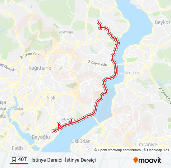 40T Bus Line Map