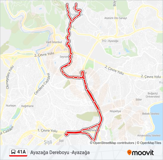 41A bus Line Map