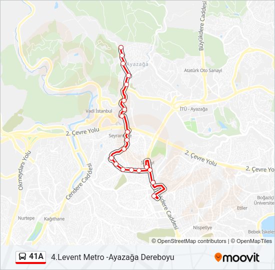 41A Bus Line Map