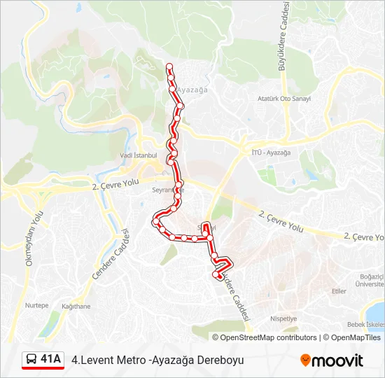 41A Bus Line Map