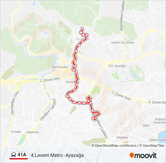 41A bus Line Map