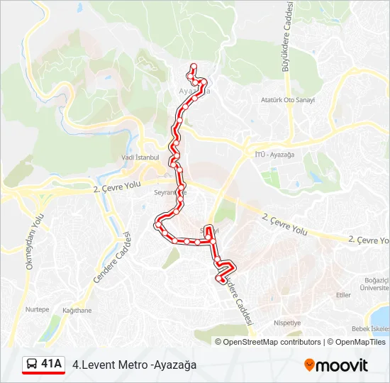 41A Bus Line Map