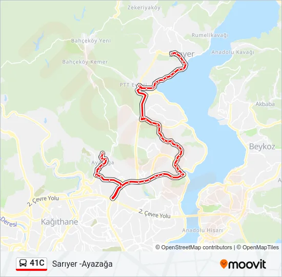 41C Bus Line Map