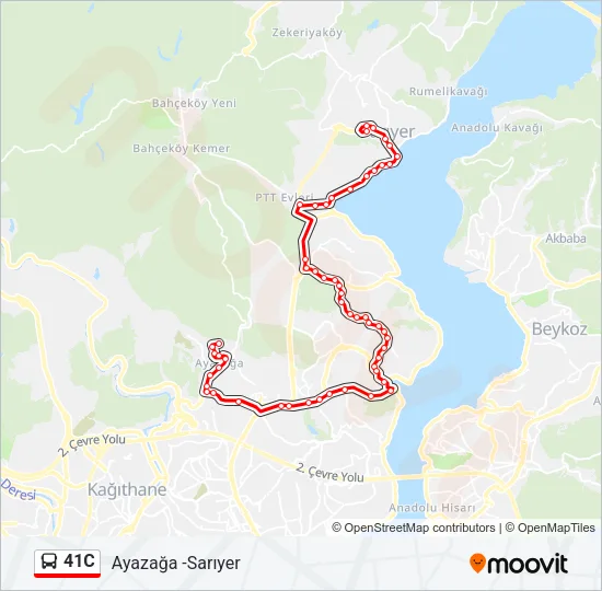 41C Bus Line Map