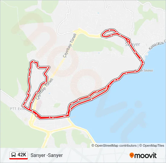 42K Bus Line Map