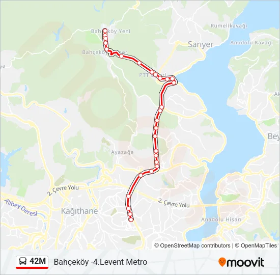 42M Bus Line Map