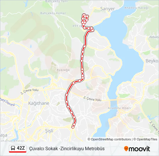 42Z Bus Line Map