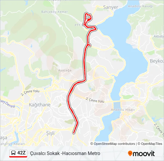 42Z Bus Line Map