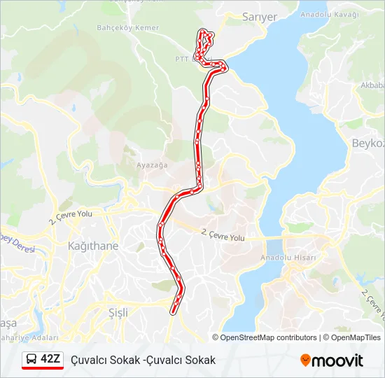 42Z Bus Line Map