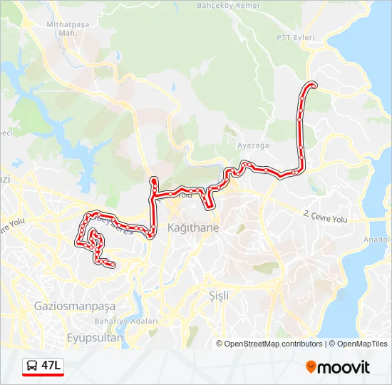 47L Bus Line Map