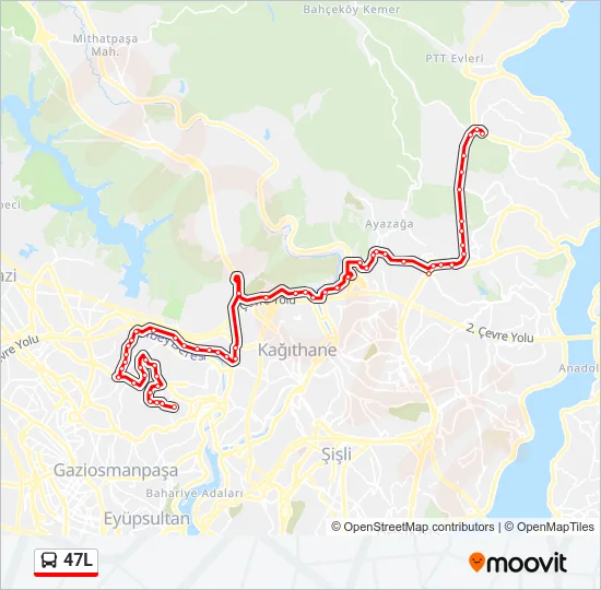 47L Bus Line Map