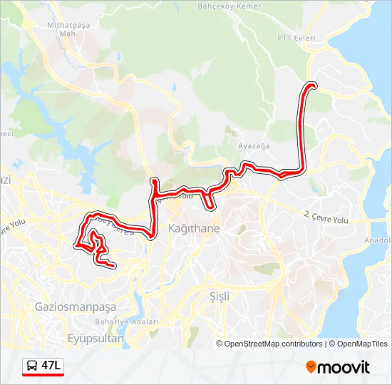 47L Bus Line Map