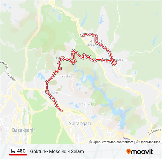 48G Bus Line Map