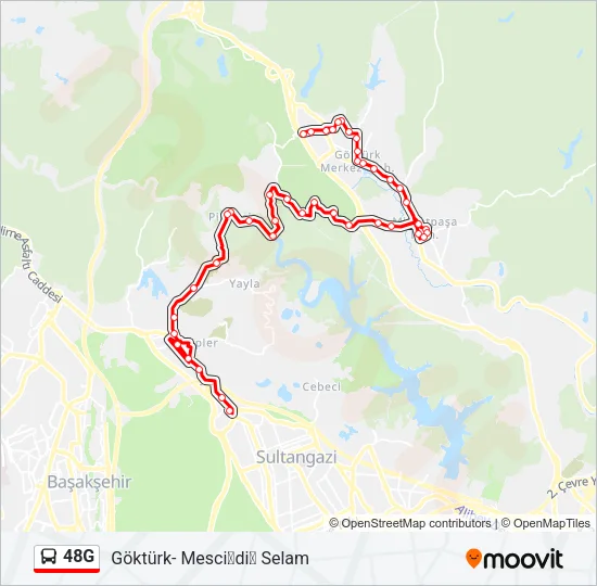 48G Bus Line Map