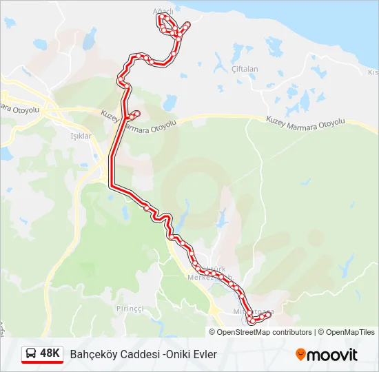 48K Bus Line Map