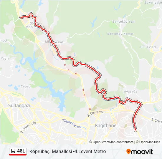 48L Bus Line Map