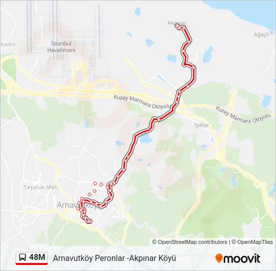 48M Bus Line Map