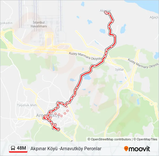 48M Bus Line Map