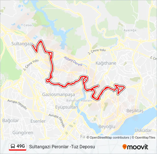 49G Bus Line Map