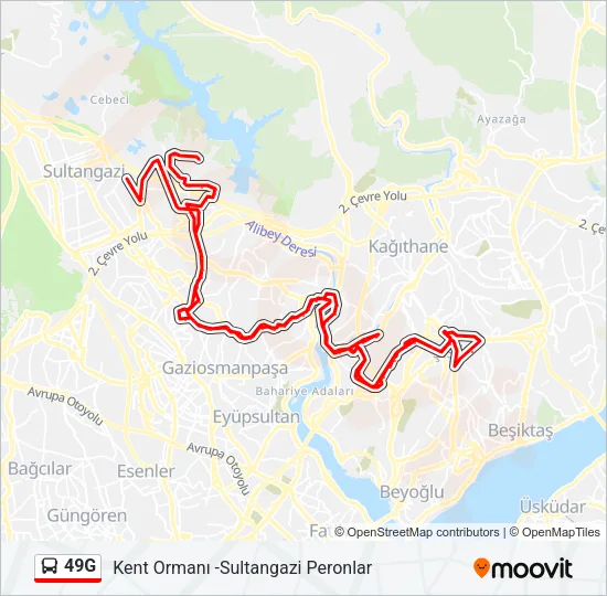 49G Bus Line Map