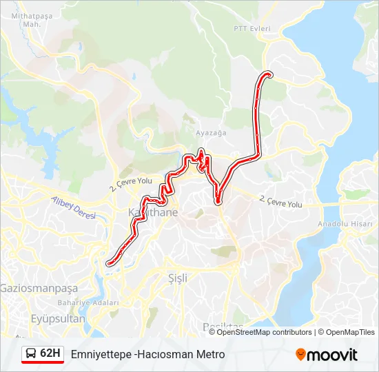 62H Bus Line Map