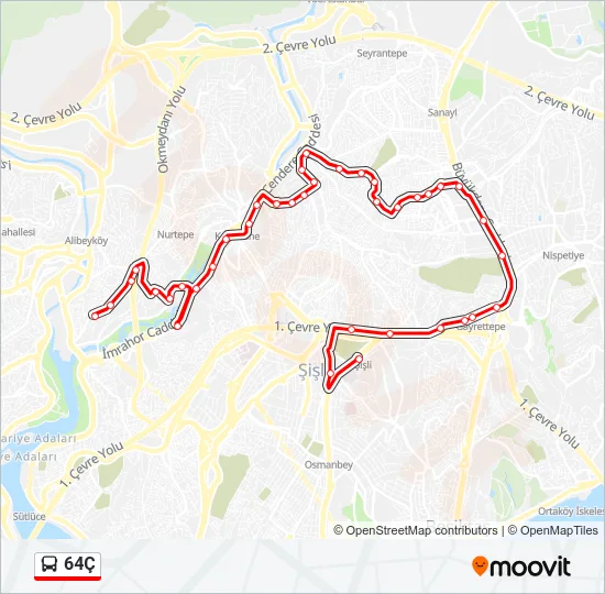 64Ç Bus Line Map