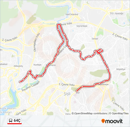 64Ç Bus Line Map
