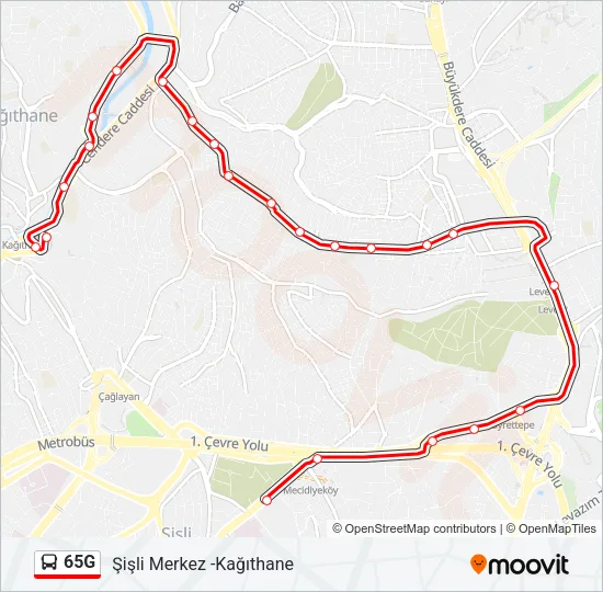 65G Bus Line Map