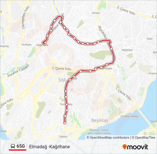 65G Bus Line Map