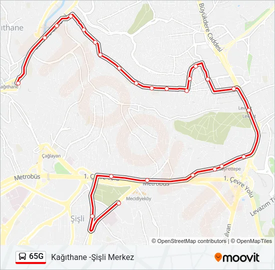 65G Bus Line Map