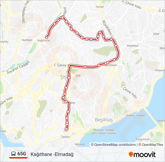 65G Bus Line Map