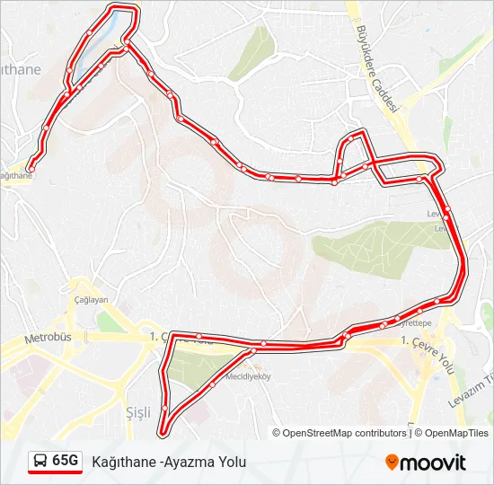 65G Bus Line Map