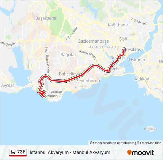 73F Bus Line Map