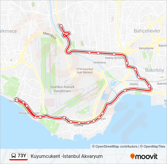 73Y Bus Line Map
