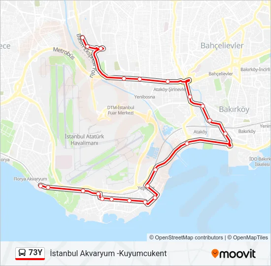 73Y Bus Line Map