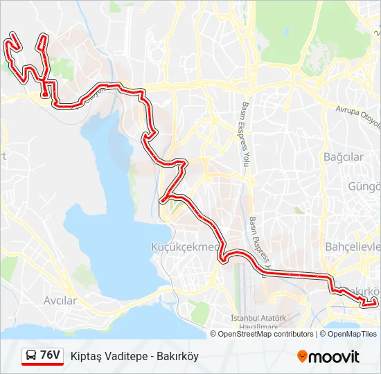 76V Bus Line Map